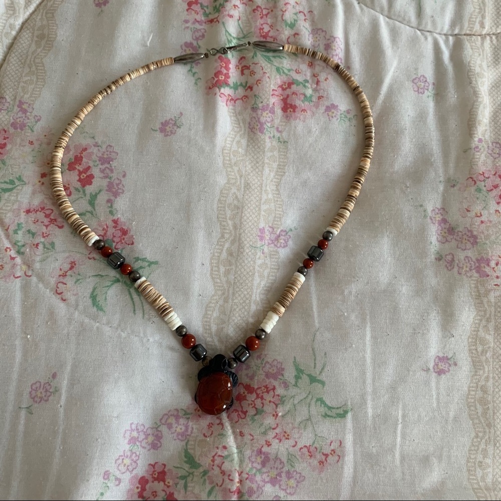 vintage turtle pendant necklace